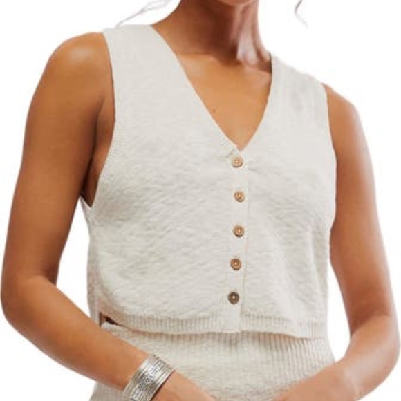 Free People Beach Ruby Sweater Vest & Pants NWOT - Picture 1 of 8
